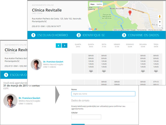 agendamento a+ vs laboratório x