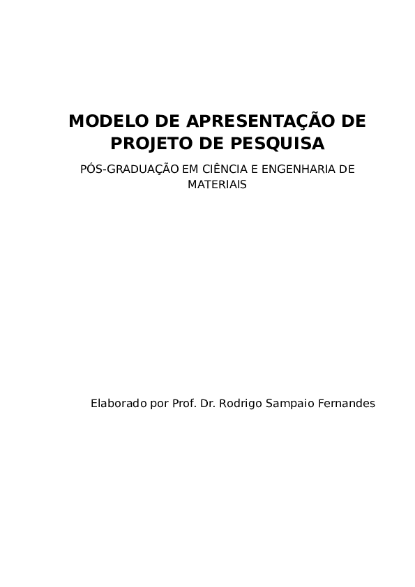 apresentação de um projeto