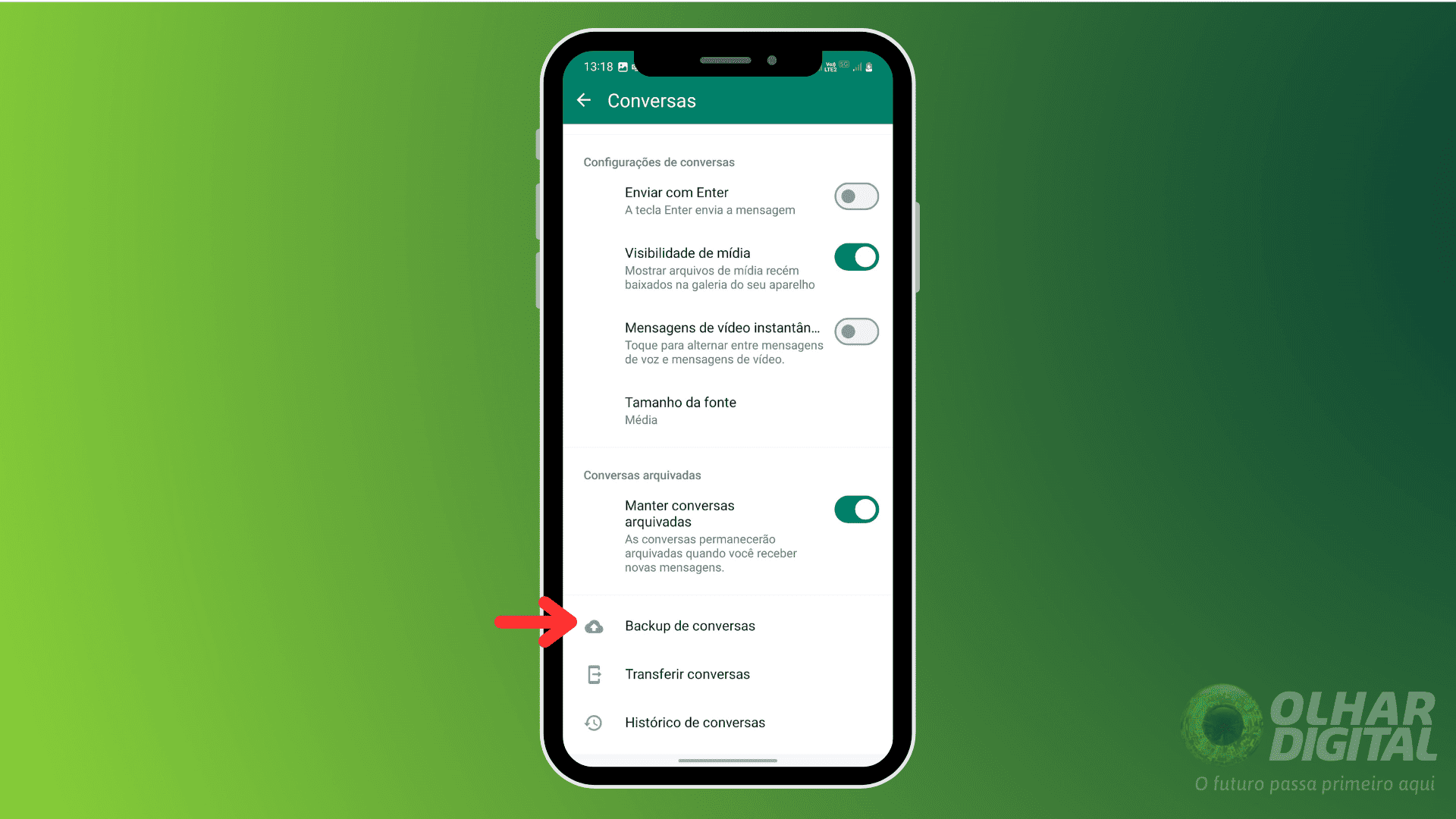 erro backup whatsapp iphone nao conclui