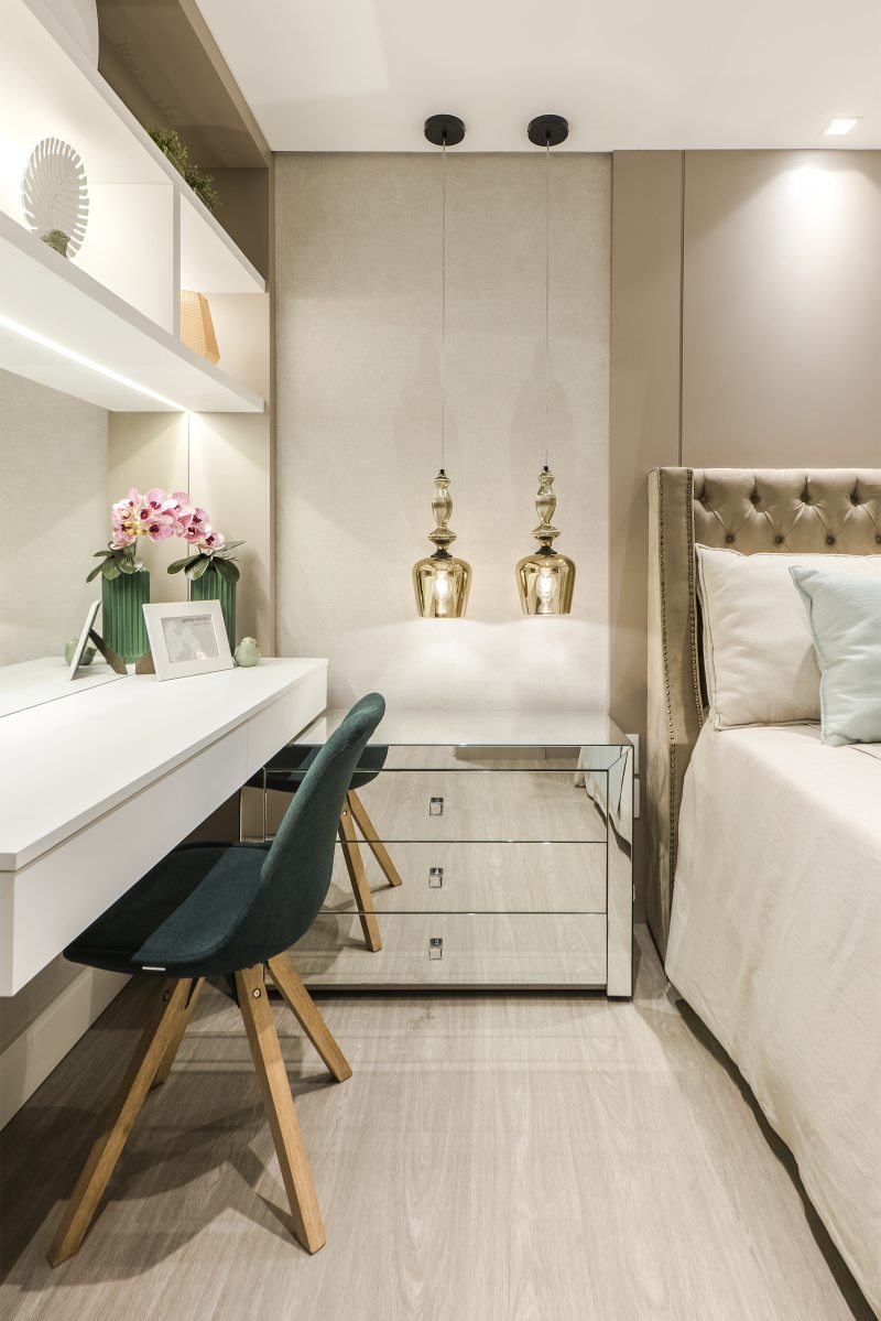 Bancadas retráteis: a solução para quartos minúsculos