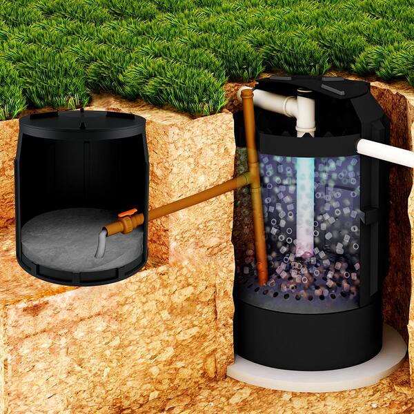 biodigestor com fossa septica