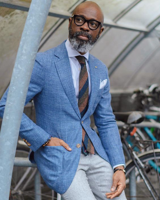 blazer masculino de linho azul marinho