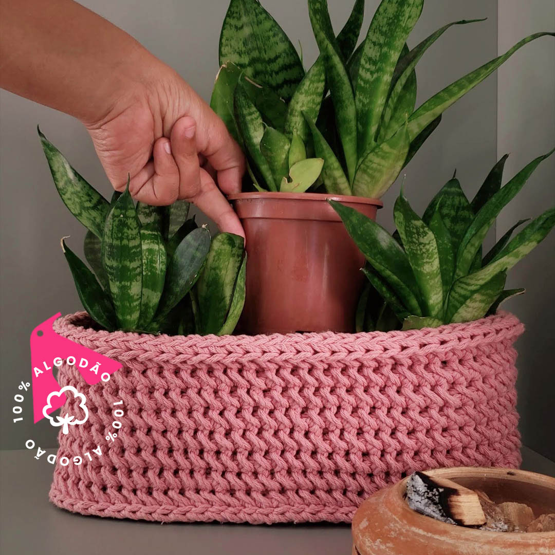 Como fazer cachepô de crochê com fio de malha: Guia para iniciantes