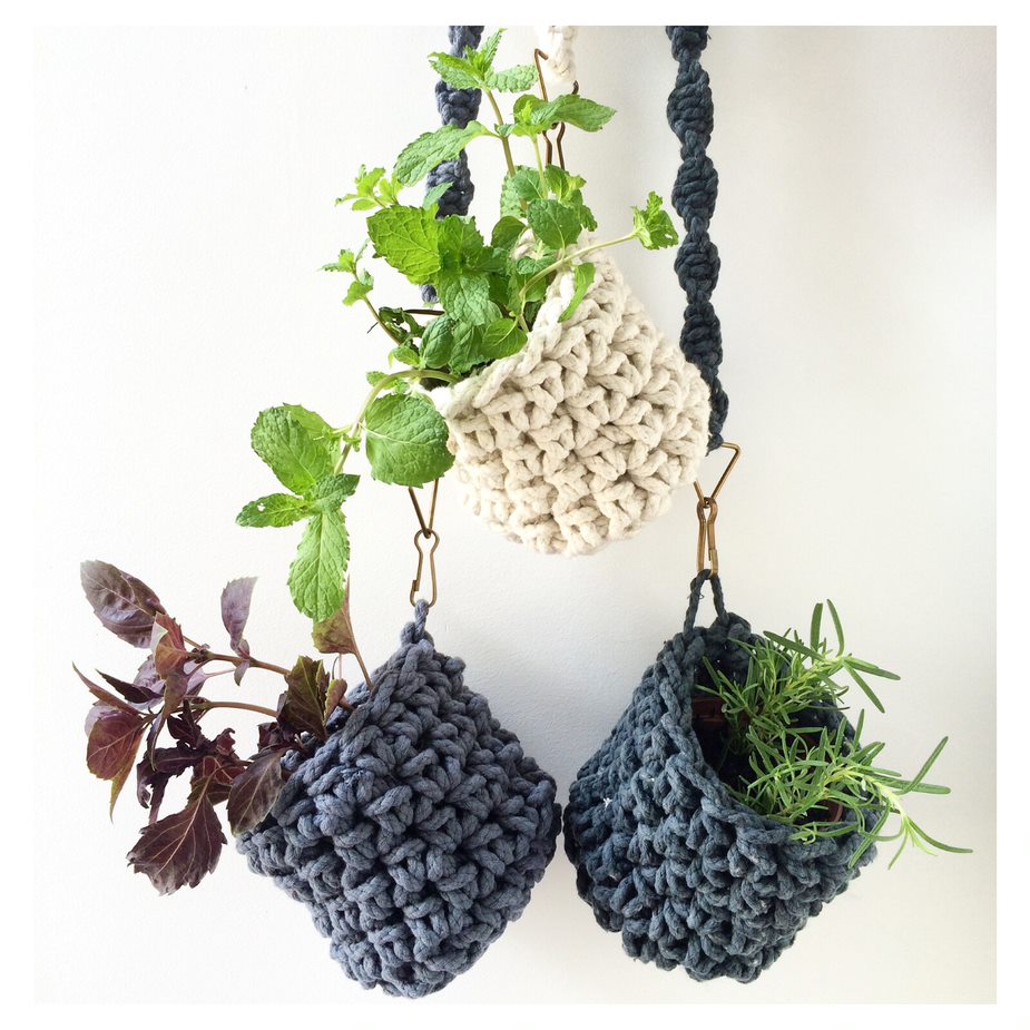 Onde comprar cachepôs de crochê artesanais e personalizados