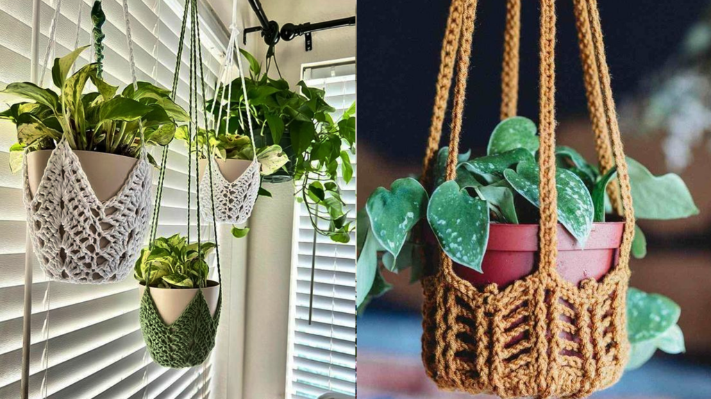 Como fazer cachepô de crochê com fio de malha: Guia para iniciantes