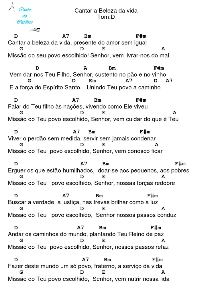 Como tocar Cantar a Beleza da Vida no violão