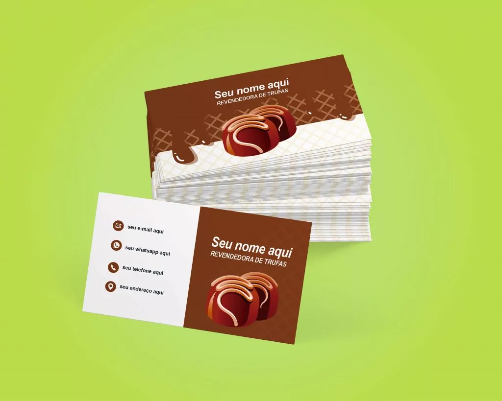 cartão de visita para trufas