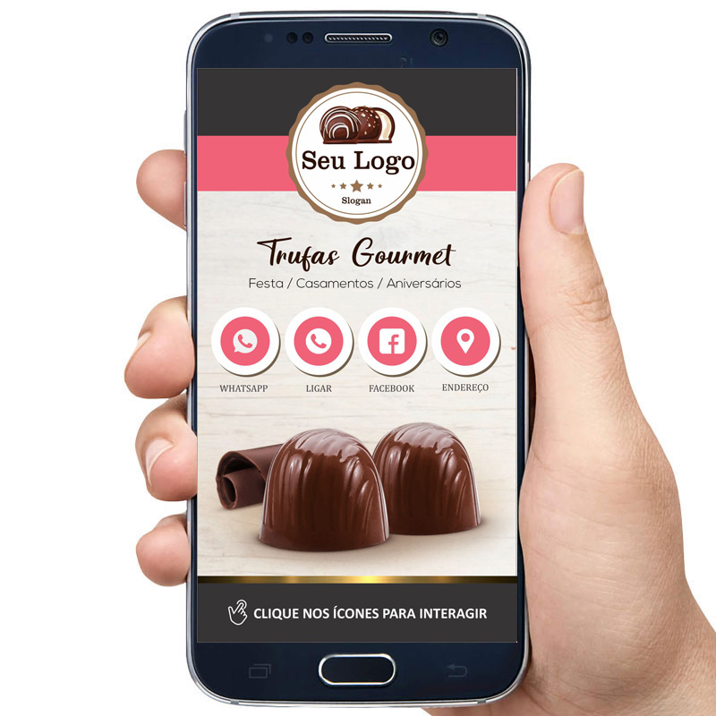cartão de visita digital vs físico para trufas