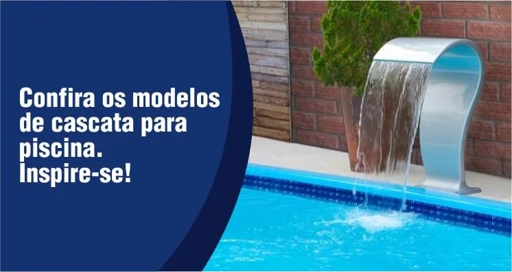 cascata de embutir com led rgb para piscina