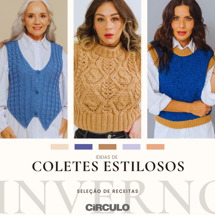 colete em tricô