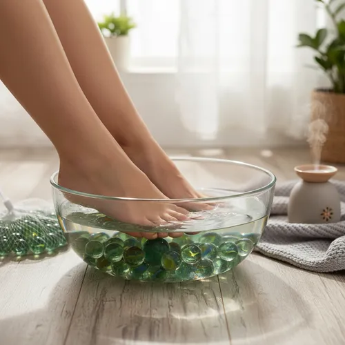 escalda pes bolinhas de gude ou pedras qual melhor