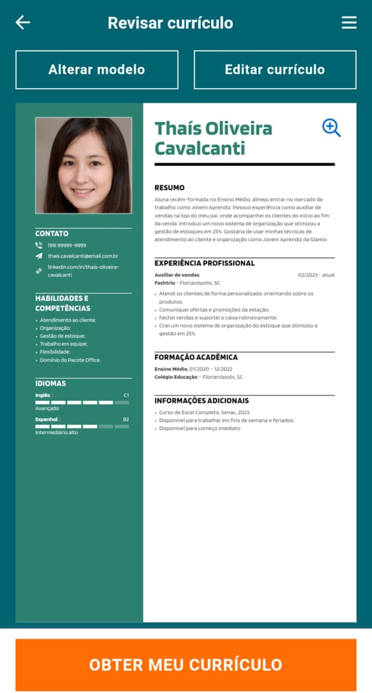 como se faz currículo pelo celular