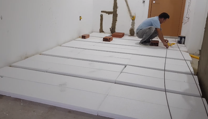 contrapiso com isopor