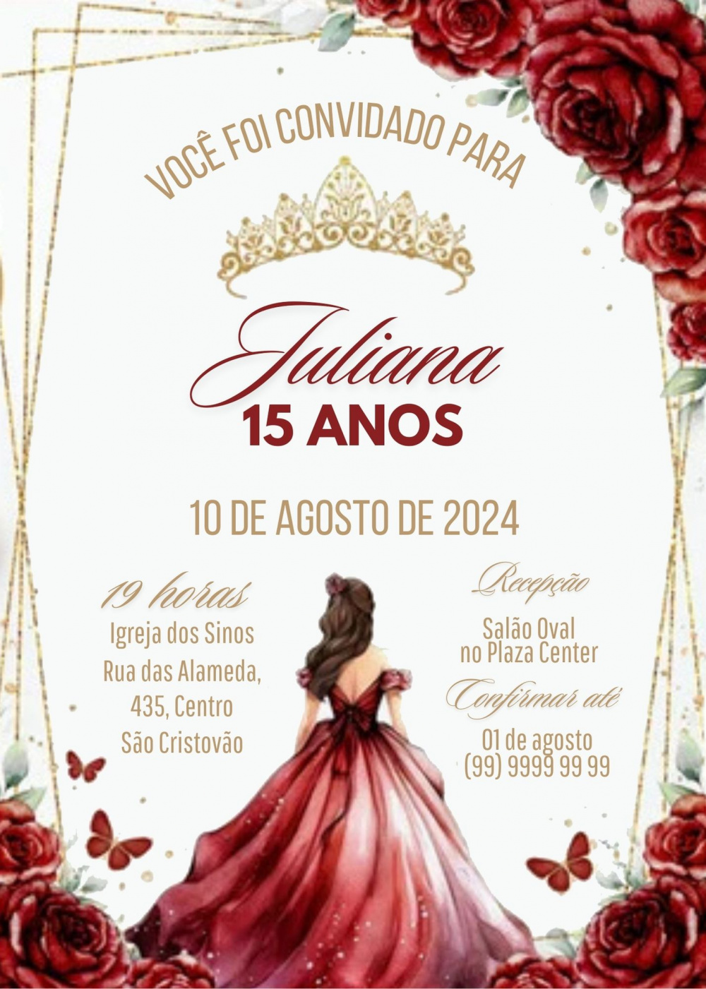 convite de 15 anos