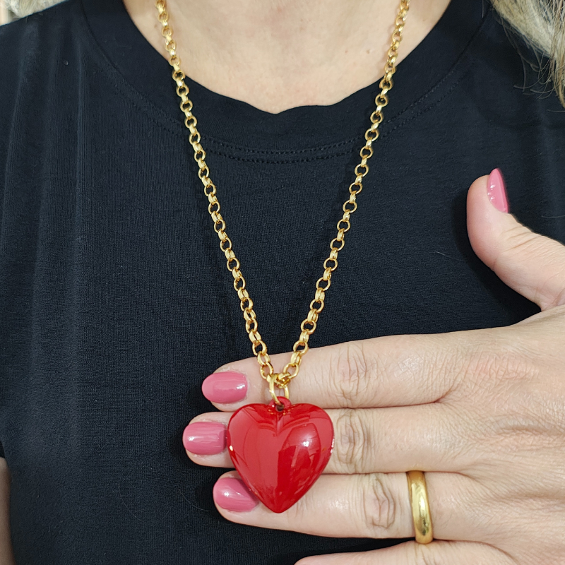 correntinha de coração