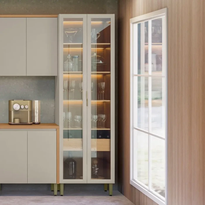Cristaleiras compactas: soluções inteligentes para espaços pequenos