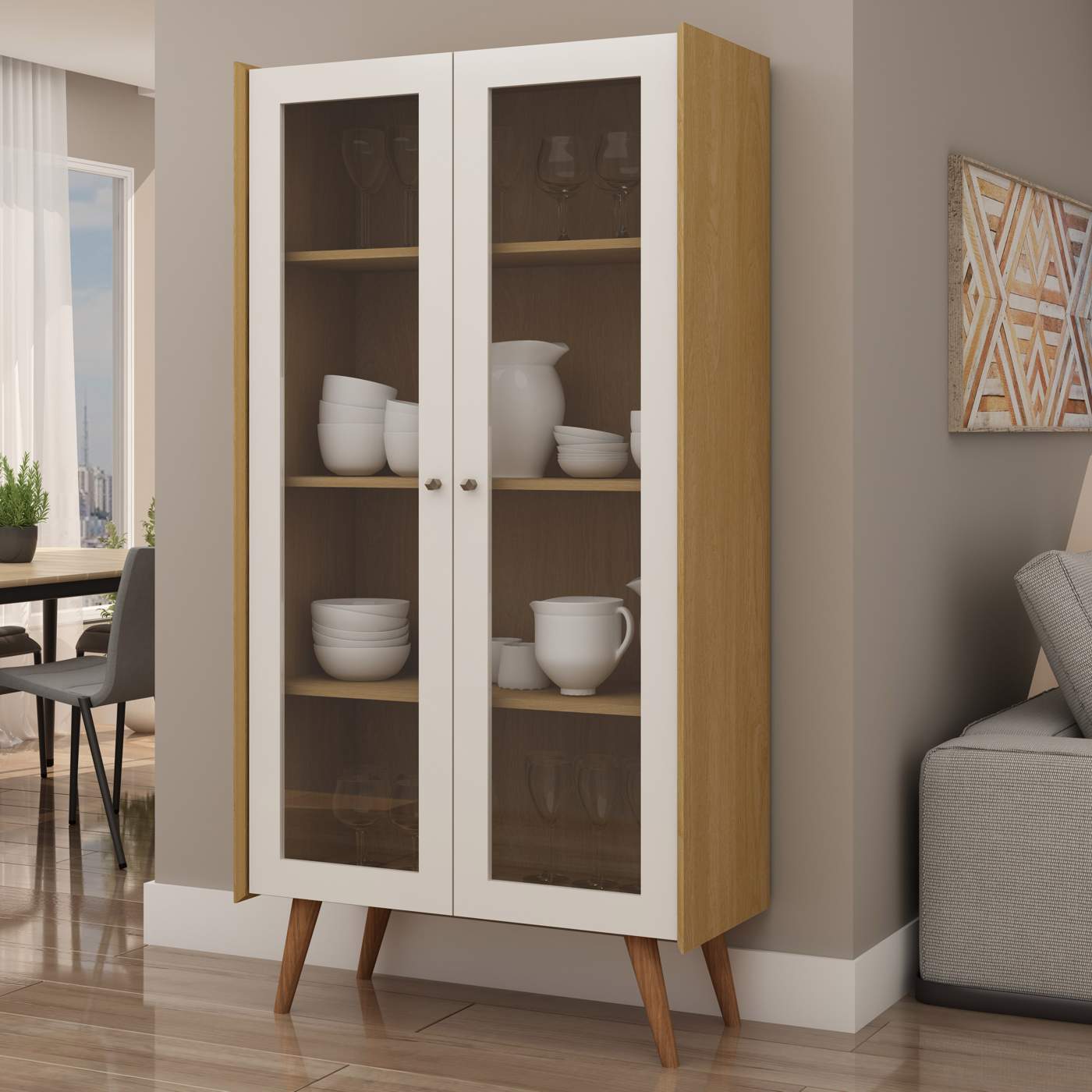 Como escolher a cristaleira ideal para sua sala