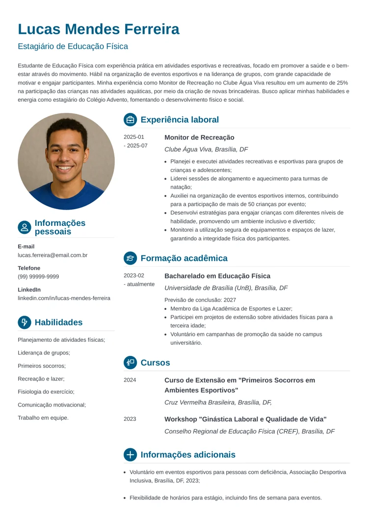 Modelos de Objetivo para Currículo de Estágio: Exemplos por Área