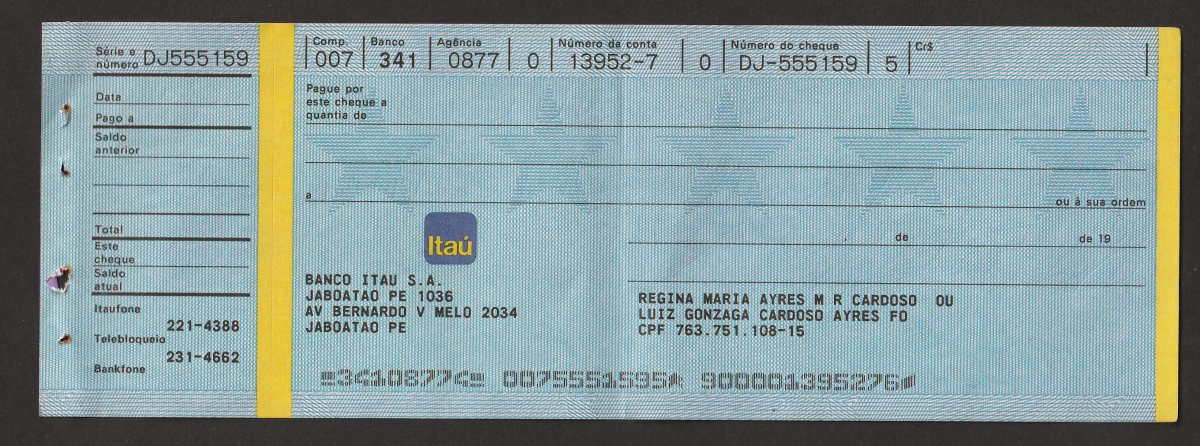 custodia de cheques itau