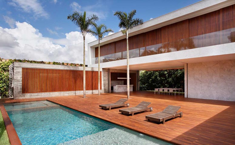 ideias de deck para piscina pequena