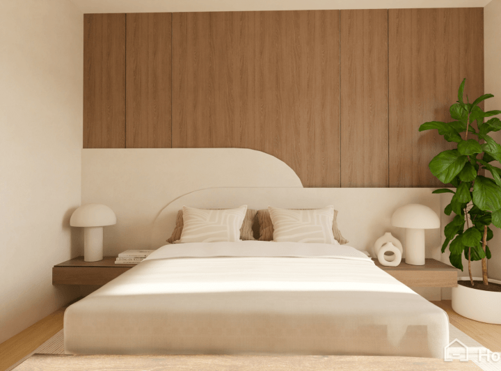 Decoração de quarto minimalista branco