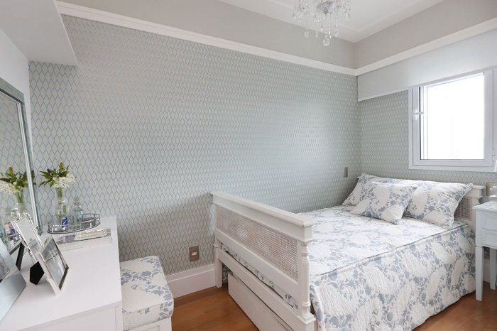 Decoração de quarto minimalista branco