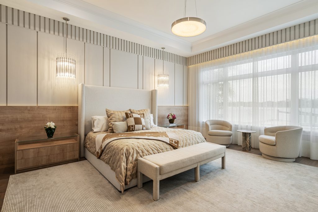 Decoração de quarto minimalista branco