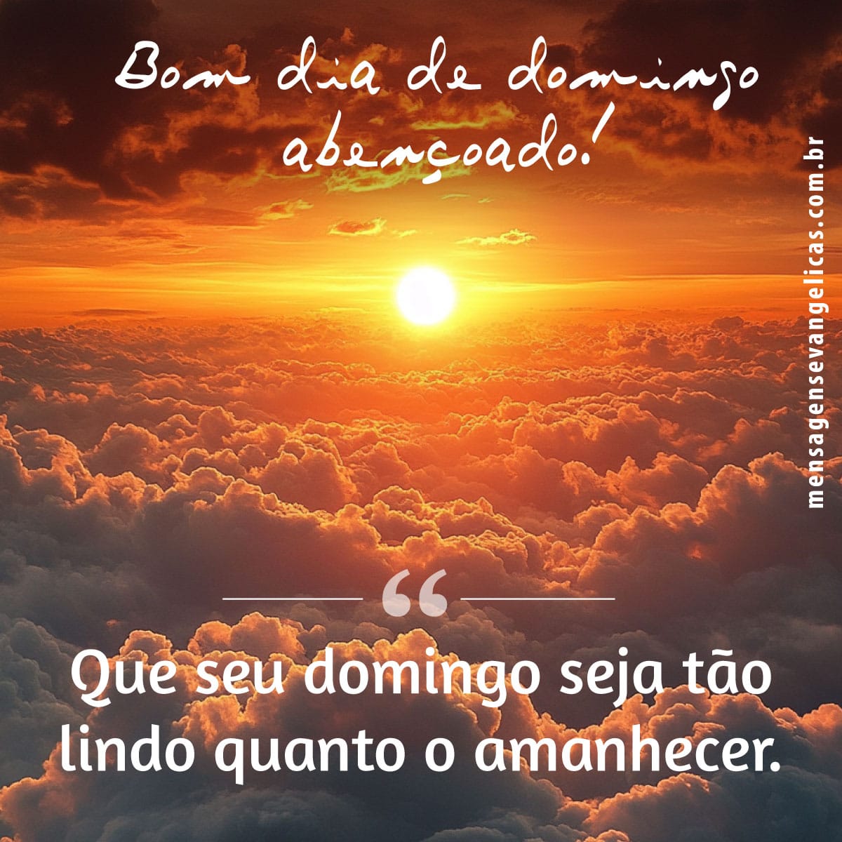O significado de um bom dia de domingo inspirador