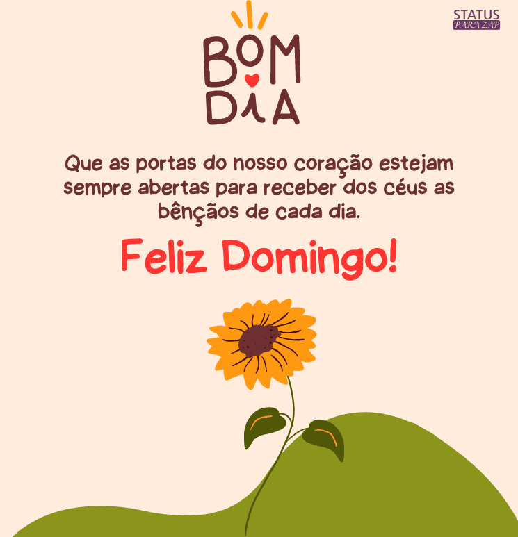 As melhores frases de bom dia para status de domingo