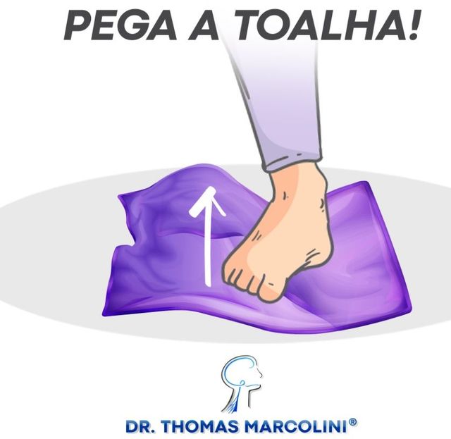por que meu pé dói ao fazer exercício da toalha