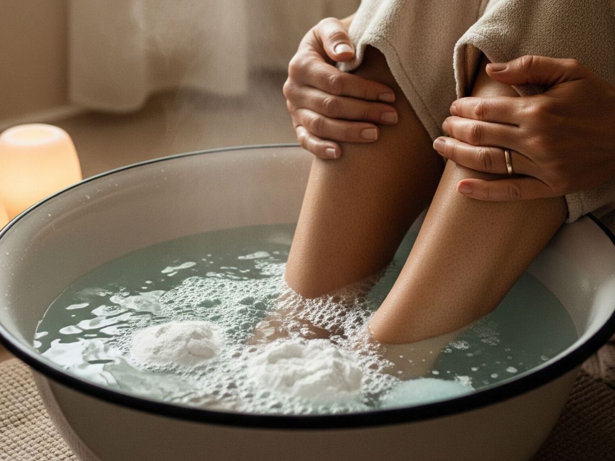 escalda pes com sal grosso ou bicarbonato