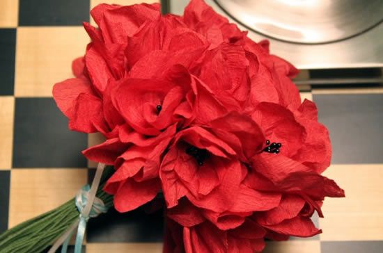 flor de papel crepom grande