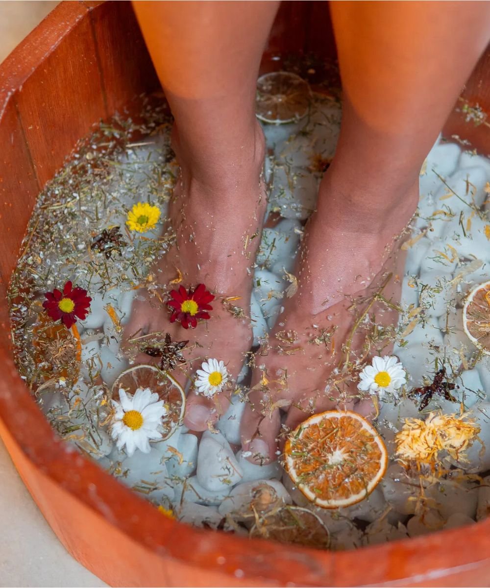 ideias de escalda pes caseiro para spa em casa