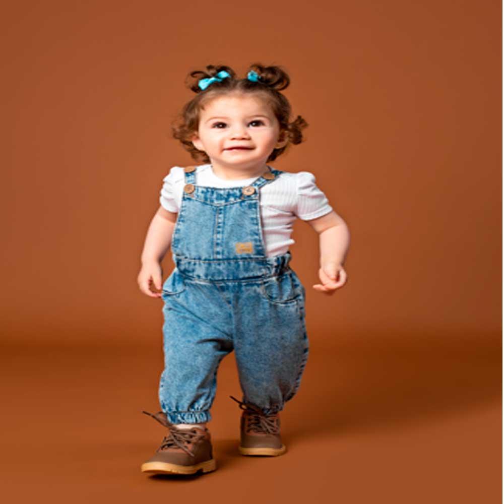 jardineira infantil para bebê de 6 meses