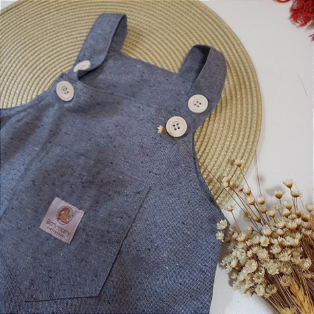 jardineira jeans vs jardineira de sarja infantil