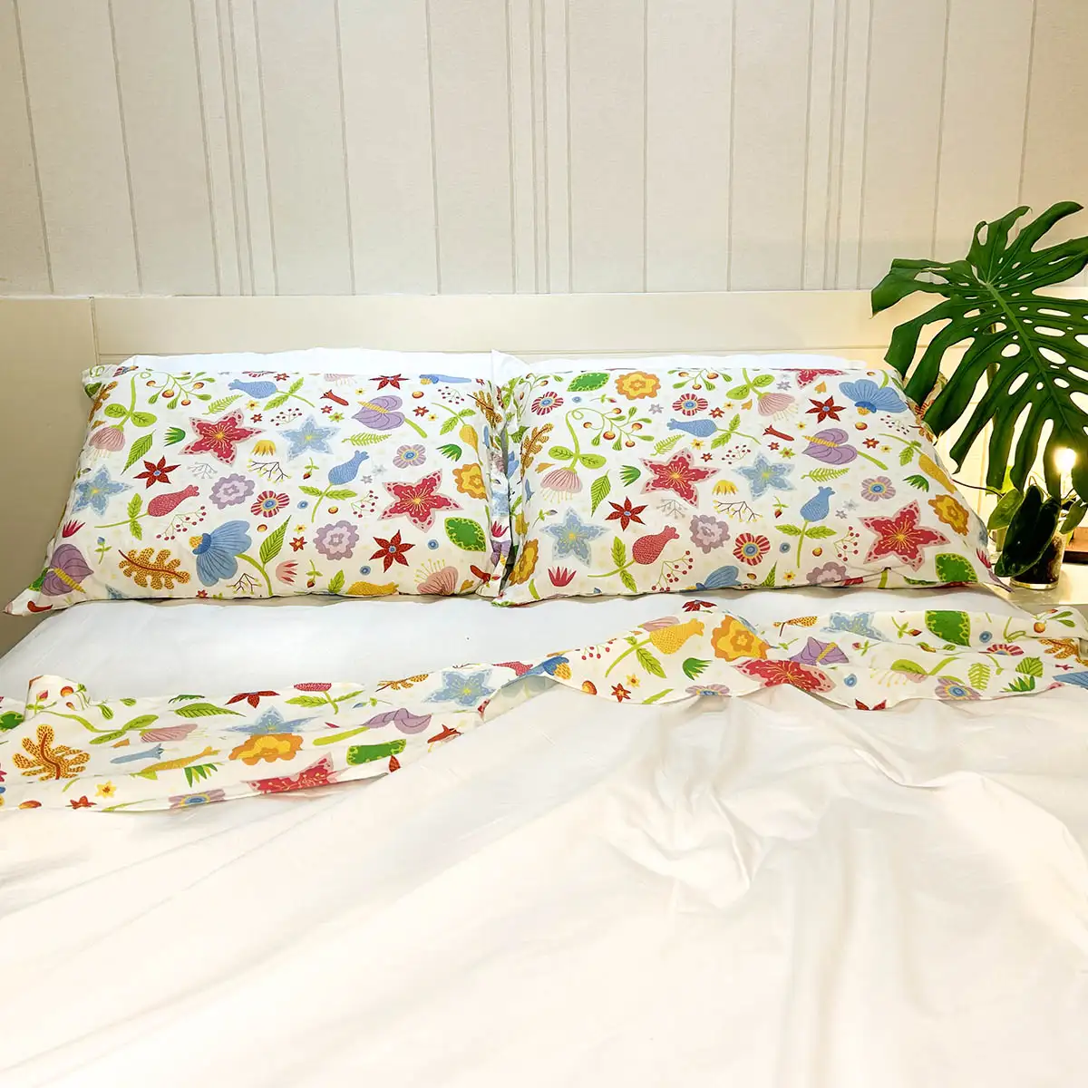 ideias de decoração cama posta com lençol de vira
