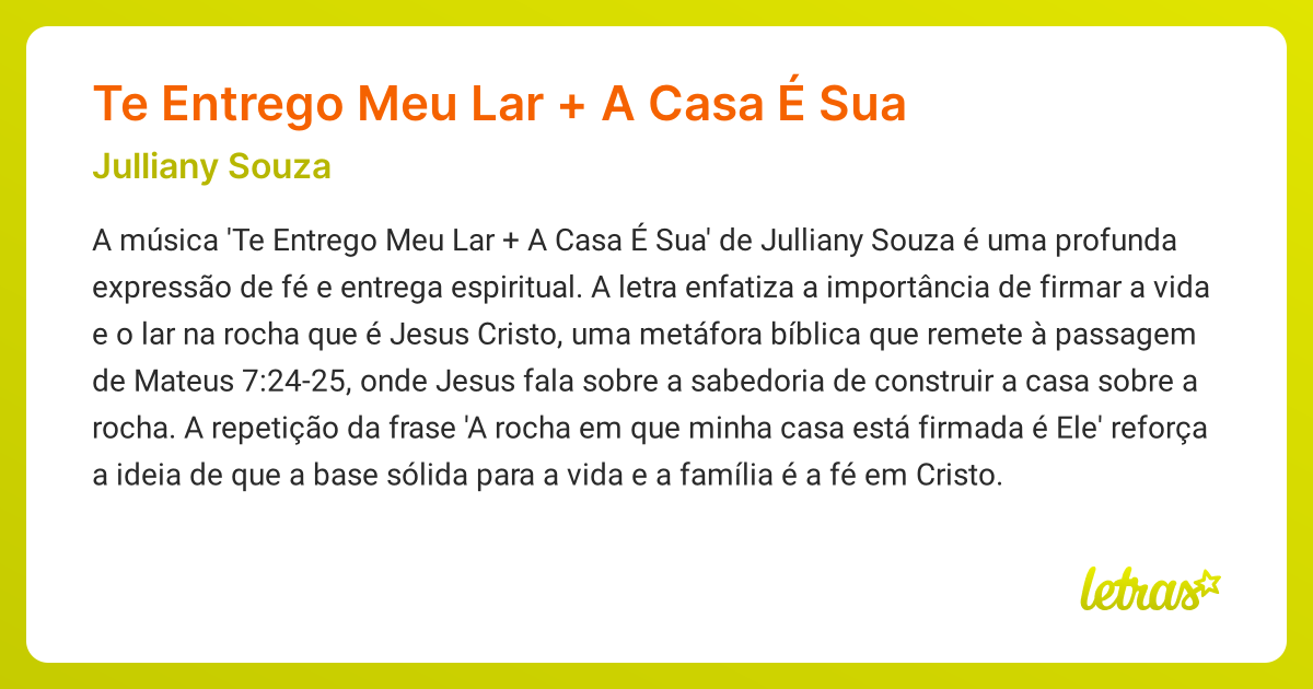 letra de julliany souza a casa é sua