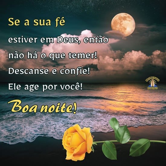 mensagem de boa noite deus
