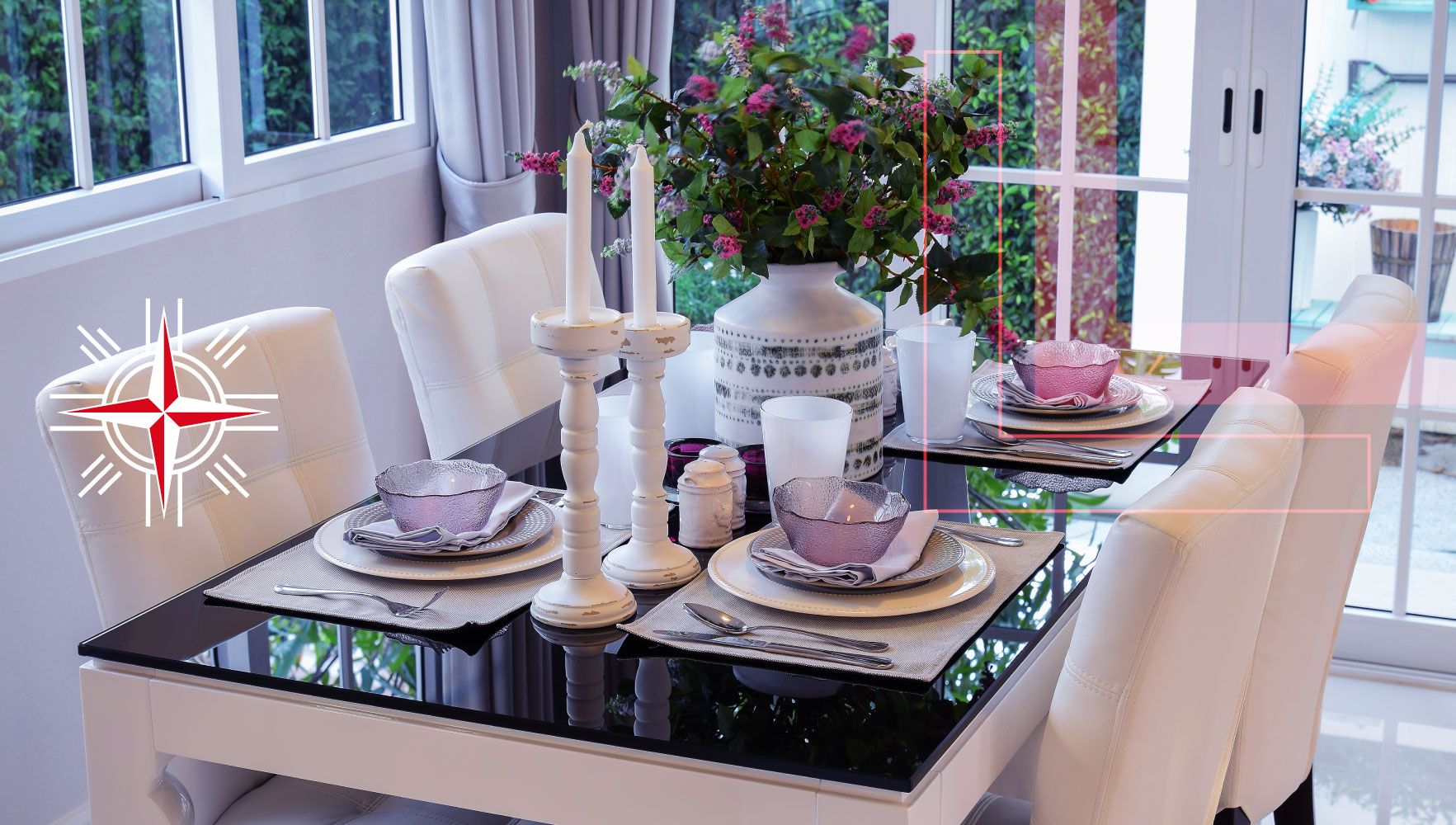 Mesa de jantar de vidro temperado