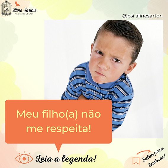 meu filho me respeitar