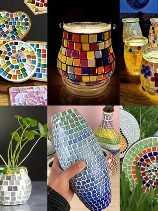 10 Projetos Criativos de Mosaico com Vidro Quebrado para Sua Casa