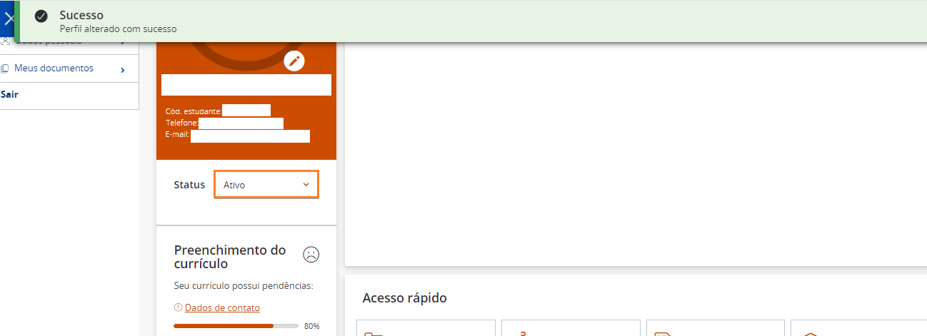 O que fazer se o cadastro no CIEE der erro