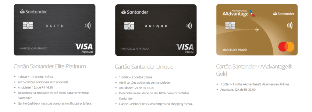 Cartões Santander para alta renda: Qual escolher?