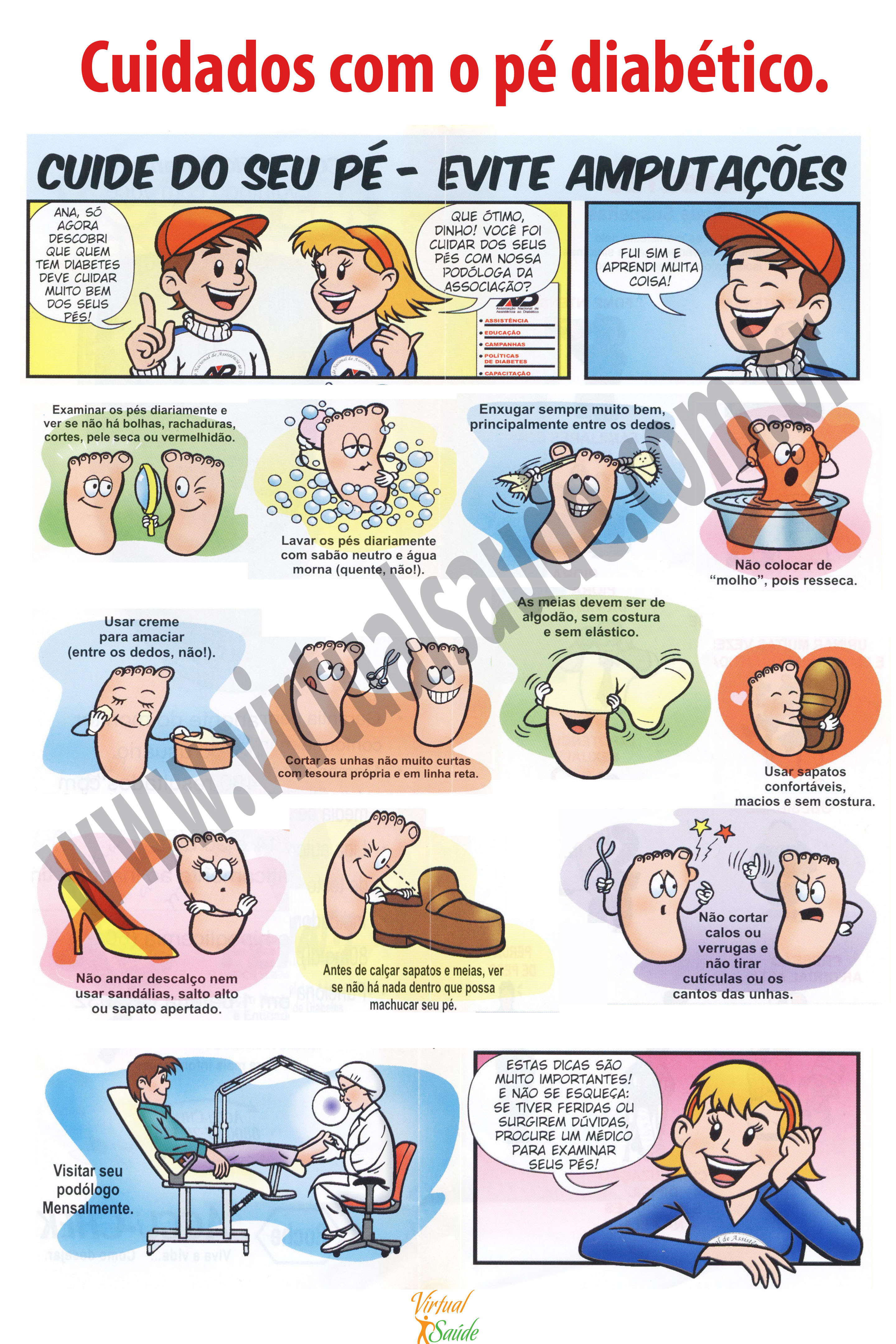 o que nao fazer com pes diabeticos