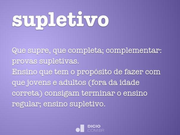 o supletivo