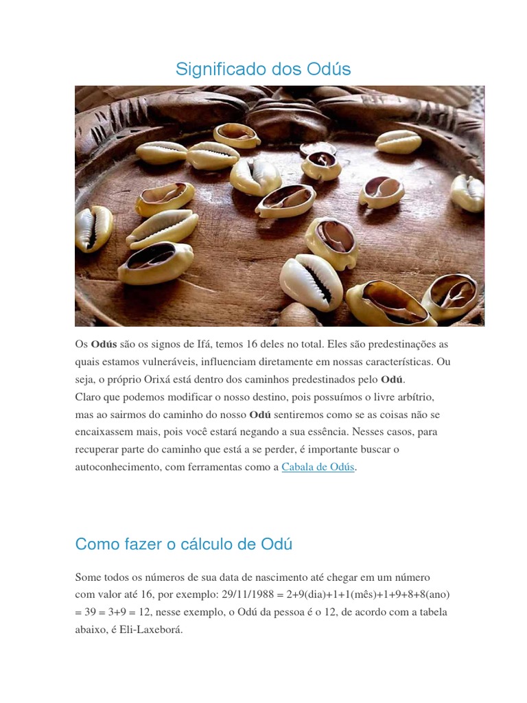 erros comuns ao interpretar odu