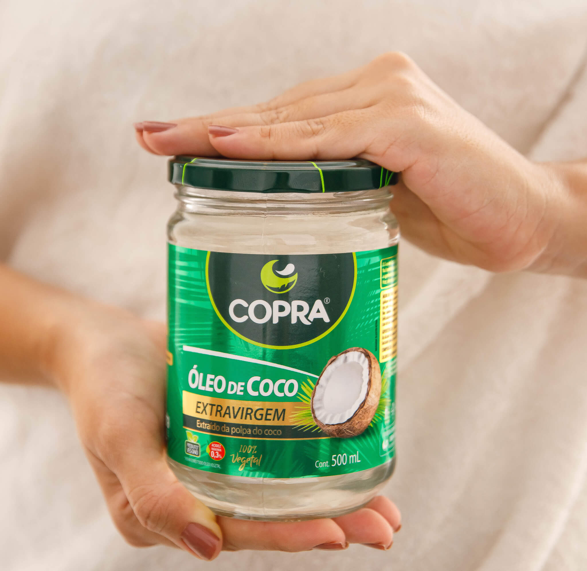 óleo de côco natural
