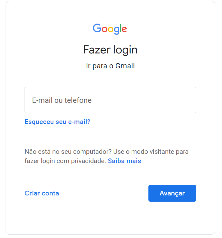 outra conta do google