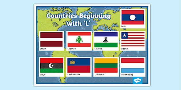 lista completa países com a letra l