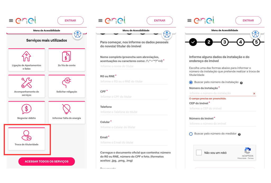 Diferenças entre troca de titularidade e ligação nova de energia